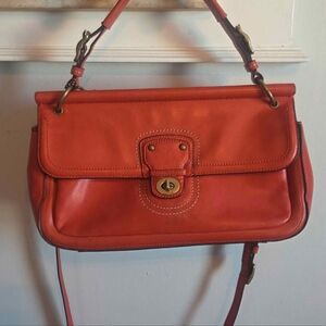 Coach Willis Legacy City Satchel, Red/orange Anniversay Edition Amazing Cond